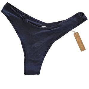 Skims Fits Everybody Dipped Front Thong Color Deep Royal Plus 3x